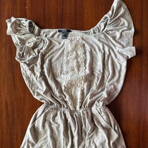 Forever21 Butterfly sleeve lace detail romper S